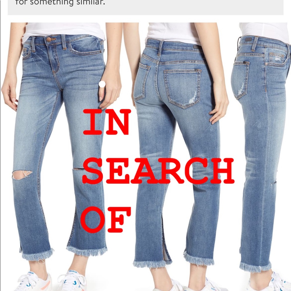 ISO SP BLACK LABEL NORDSTROM JEANS, slit hem